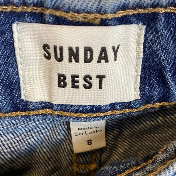 Aritza Sunday Best Jeans Size 8 90’s Bootcut Rigid Denim Elevated Basic Everyday - Picture 7 of 16